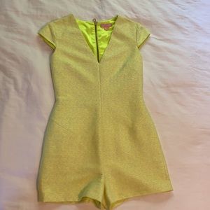 Ted Baker Yellow tweed romper jumpsuit